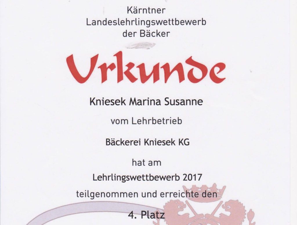 Landeslehrlings- wettbewerb der Bäcker 2017