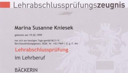 Lehrabschlussprüfung bestanden